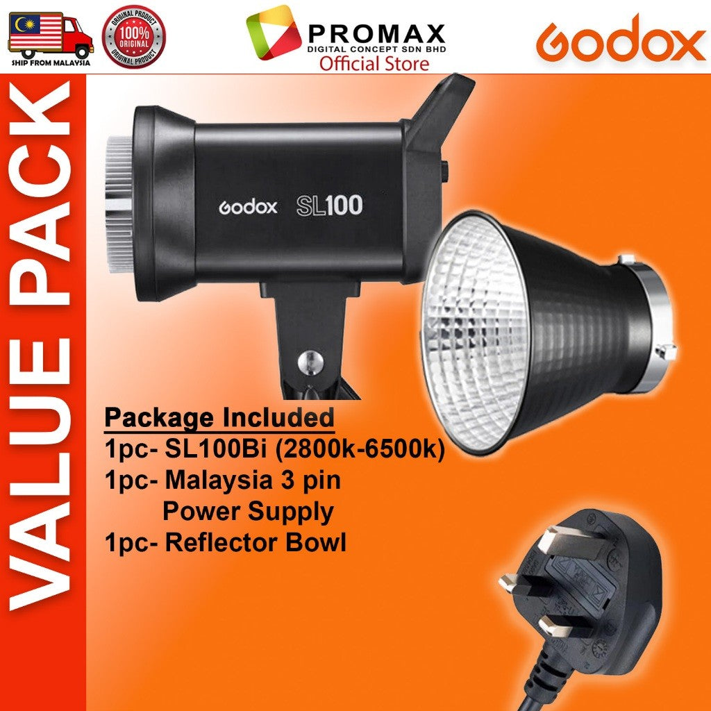 CHEAPEST! Godox SL100 SL100D SL100Bi with Lantern Octa 95cm 60x90cm Softbox Stand LED Video Light for Photo Studio