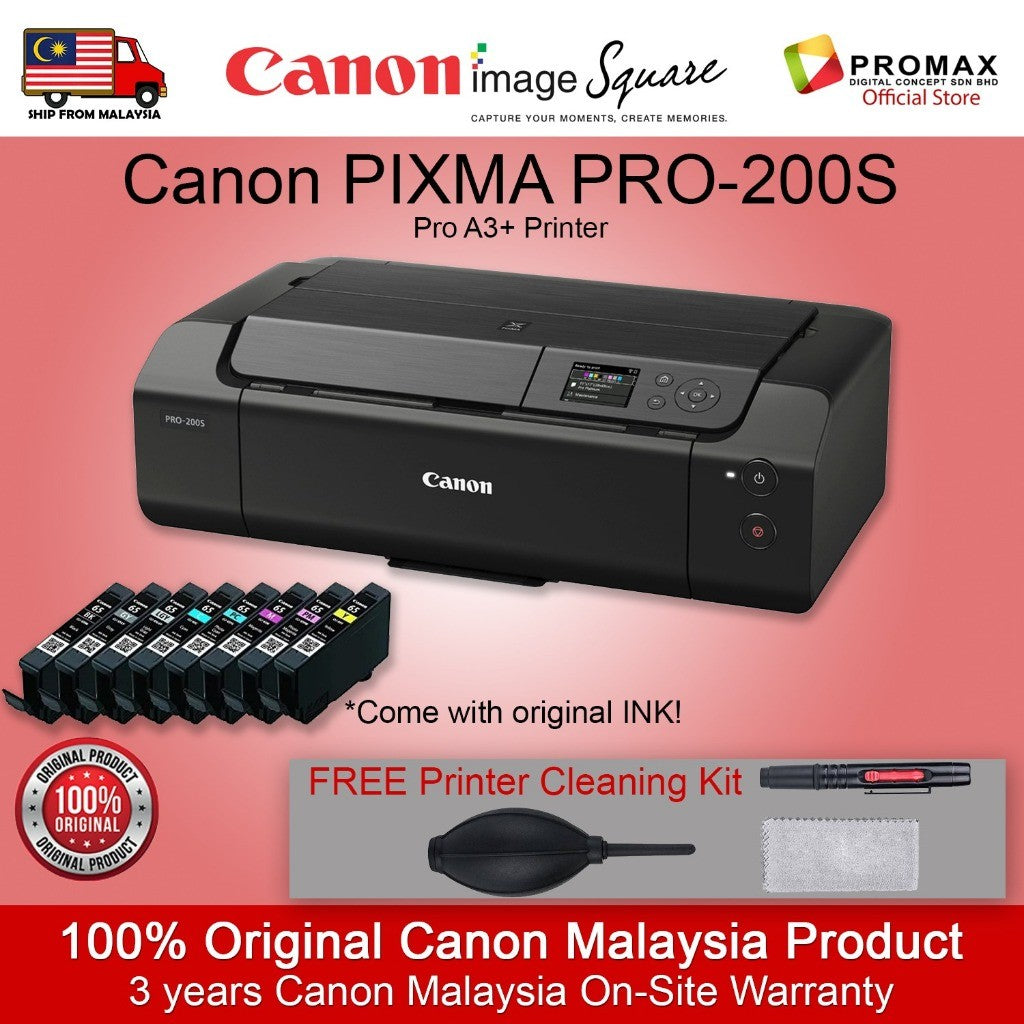 CANON PIXMA PRO-200S Wireless Professional Inkjet A3 Photo Printer PRO 200S WIFI A3+ PRO200S