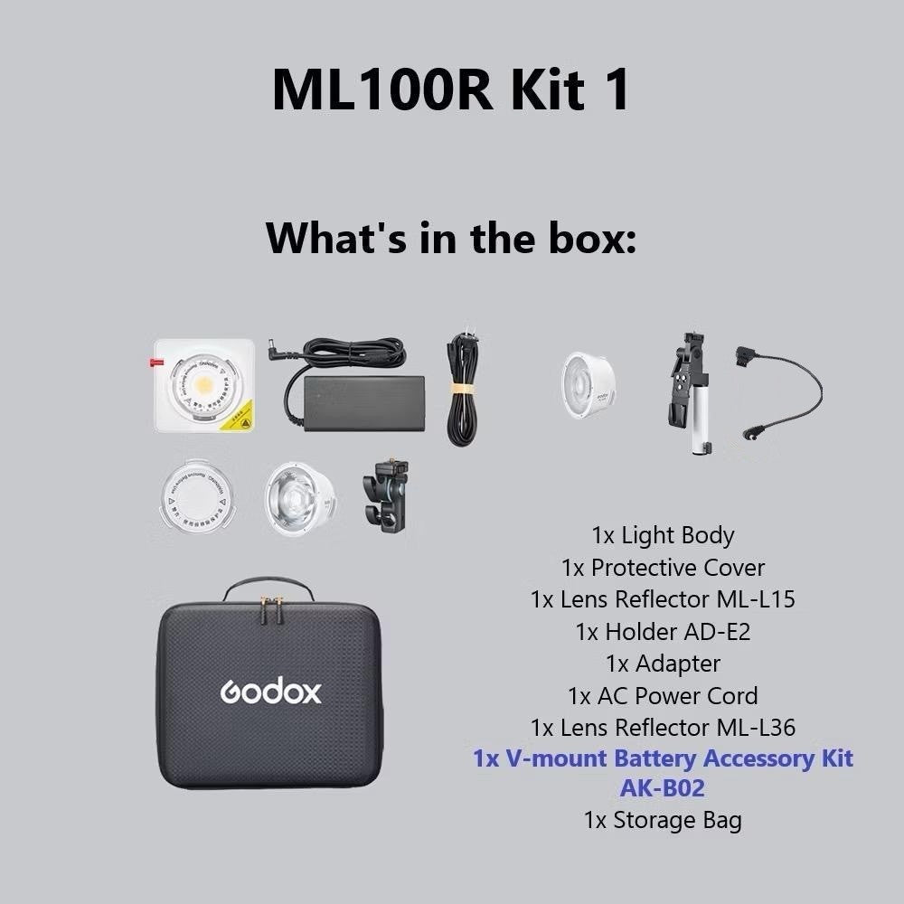 GODOX ML100R RGB Portable LED Light for Photography and Videography (KIT 1/ KIT 2/ KIT 3/ KIT 4)