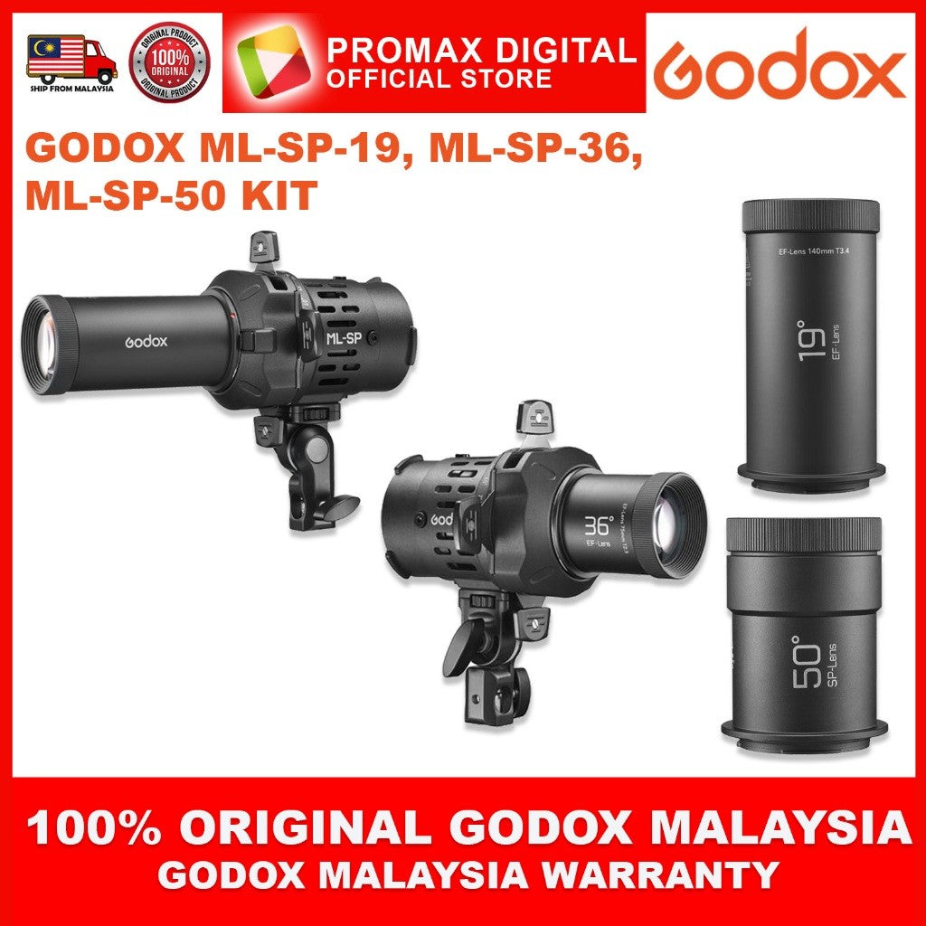 GODOX ML-SP-19 ML-SP-36 ML-SP-50 KIT PROJECTION ATTACHEMENT for ML100BI ML100R ML60IIBI