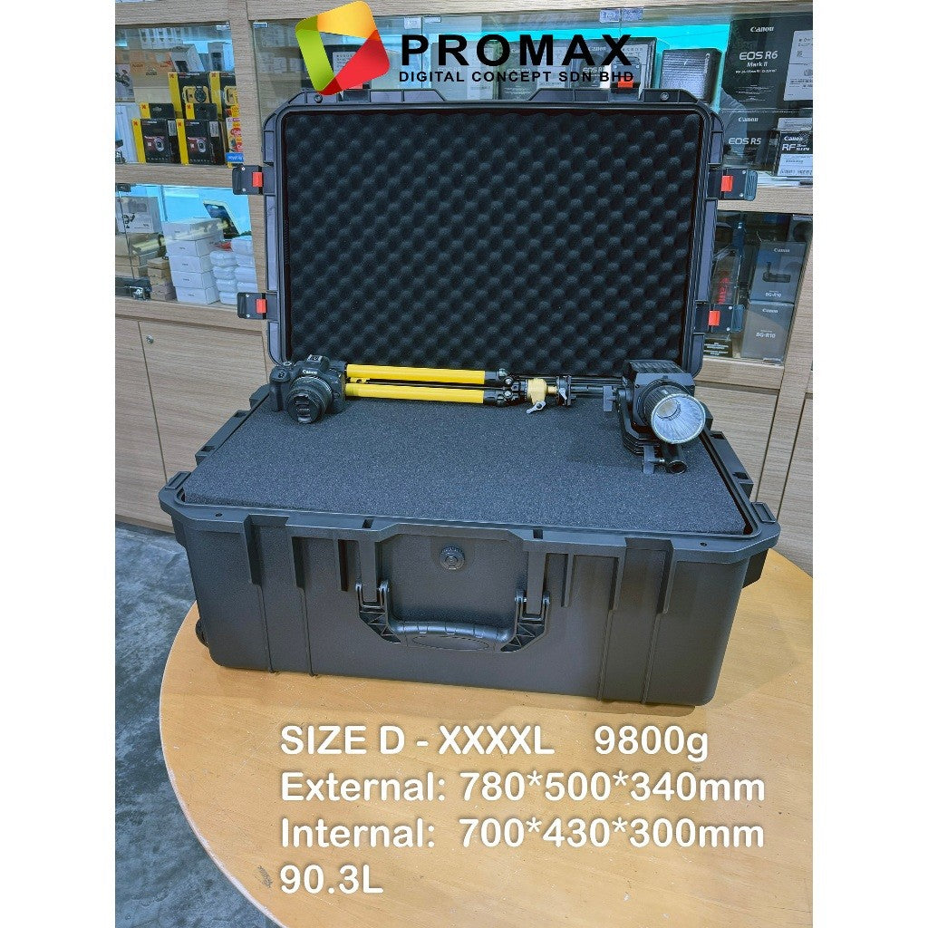 PROMAX Pull Rod Hardcase Roller PP Carry Case with Foam Waterproof Dustproof Crushproof Photography Drone Utility Case