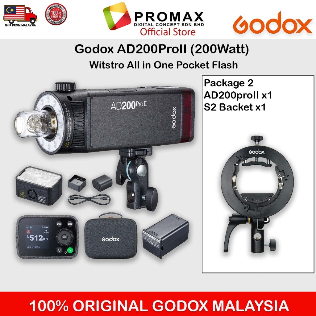 Godox AD200 Pro II TTL Pocket Flash Kit AD200PRO II GODOX AD200PROII
