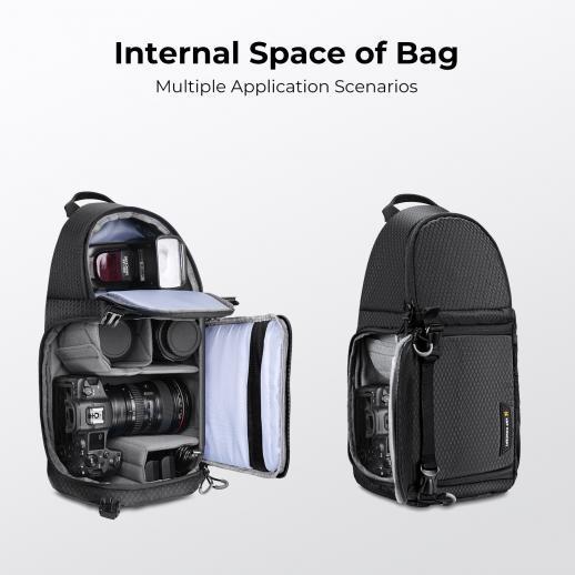 K&F CONCEPT 2 IN 1 SLING BAG BETA 10L EVERYDAY SHOULDER BAG & MULTIFUNCTION CROSSBODY KF13.141
