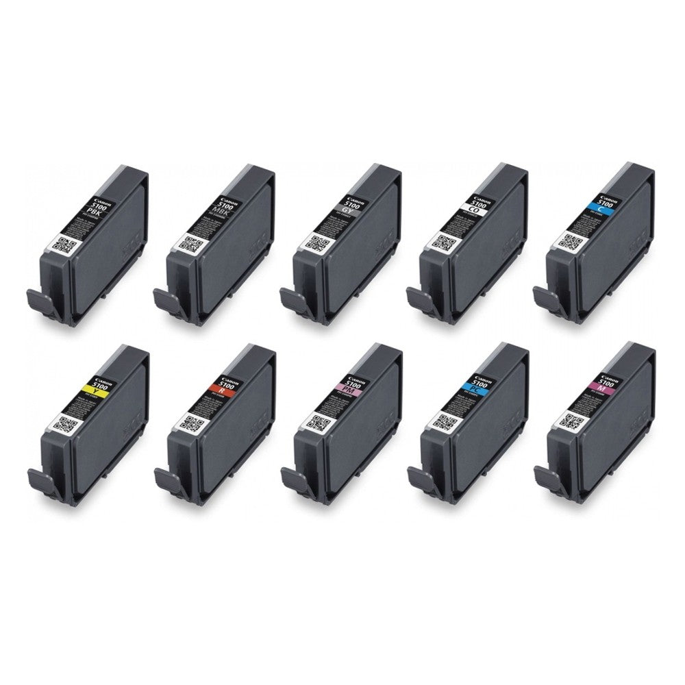 CANON PFI-5100 INK CATRIDGE BY COLOR MBK/PBK/C/Y/M/PM/PC/GY/CO/RD for PIXMA PRO 310 PRO310