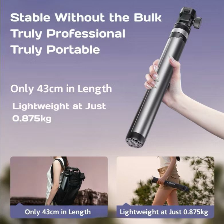 LEEKAI 力凯 LK-56 LK56 LIGHTWEIGHT PORTABLE STAND MONOPOD TRIPODAuto Open Quick Unfold Quick Release