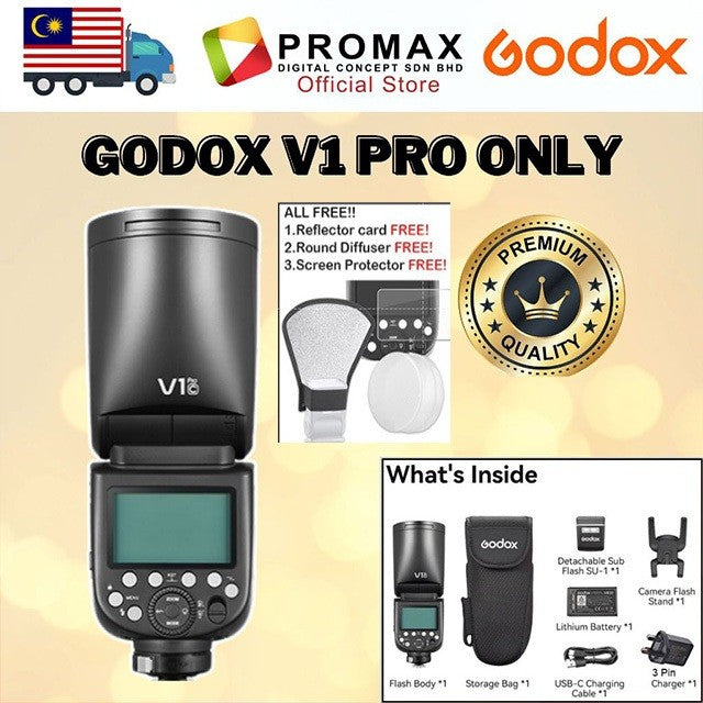 (Many Free Gift)!!Godox V1Pro V1 Pro V1C V1N V1S Flash Speedlight Round TTL Li-ion Round Head Camera Flash V1 Pro V1-Pro