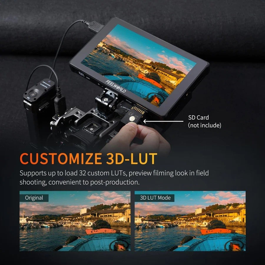 FEELWORLD F7 PLUS 7" Inch 1200nit DSLR Mirrorless Camera Studio on-Field Monitor Touch Screen 4K HDMI