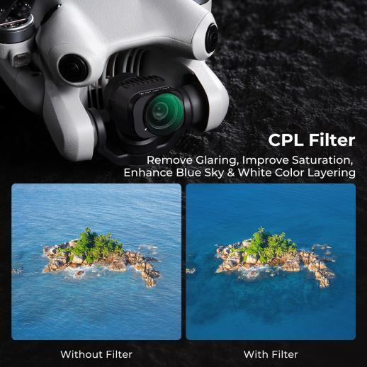 K&F CONCEPT CPL ND & PL Filter Kit for DJI MINI 4 Pro Six Kit CPL ND4&PL/ND8&PL/ND16&PL/ND32&PL/ND64&PL SKU:2082V1