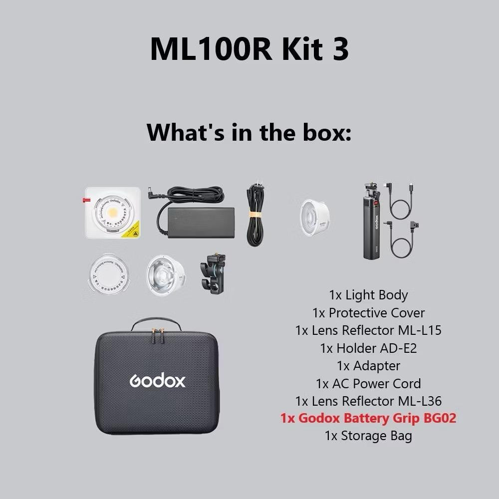 GODOX ML100R RGB Portable LED Light for Photography and Videography (KIT 1/ KIT 2/ KIT 3/ KIT 4)