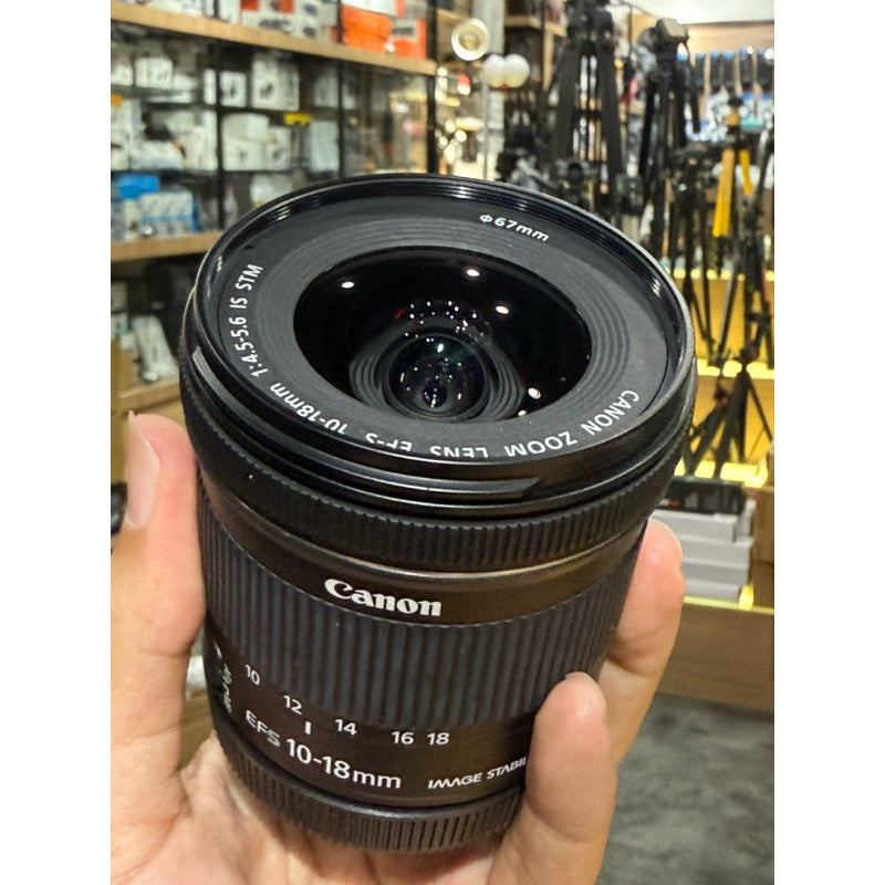 Used Canon EF-S 10-18mm f/4.5-5.6 IS STM Zoom Lens tip top condition