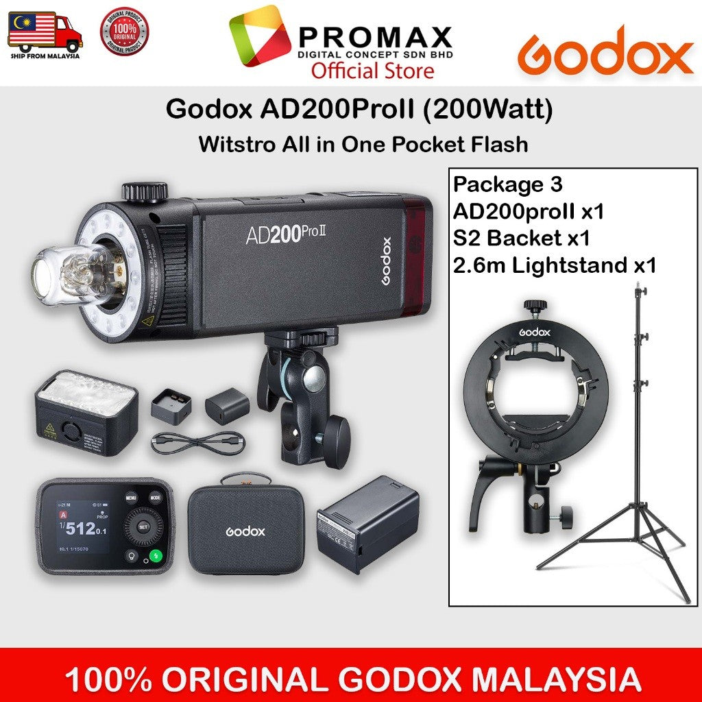 Godox AD200 Pro II TTL Pocket Flash Kit AD200PRO II GODOX AD200PROII