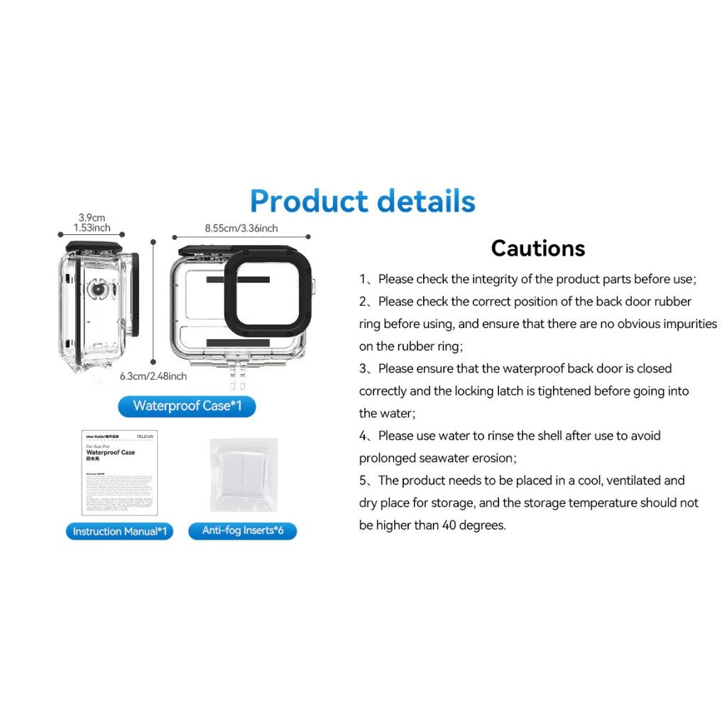 TELESIN S4-WTP-02-TIS Waterproof Case
