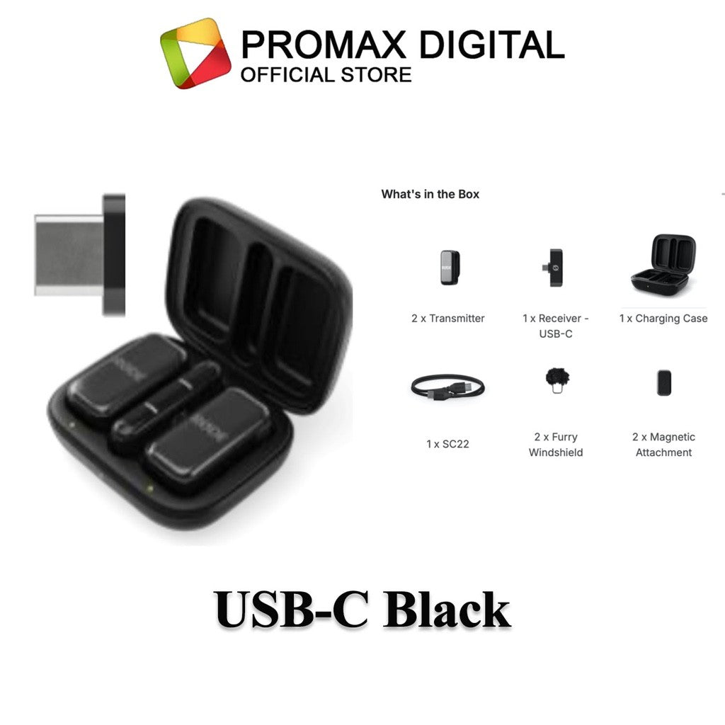 RODE Wireless Micro Ultra-compact 2TX+1TX Wireless Microphone Mic  for phone type C / lightning