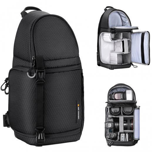 K&F CONCEPT 2 IN 1 SLING BAG BETA 10L EVERYDAY SHOULDER BAG & MULTIFUNCTION CROSSBODY KF13.141