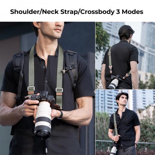 K&F 32mm Camera Neck Strap With Quick Release & Adjustable Camera Shoulder Sling Strap KF13.115