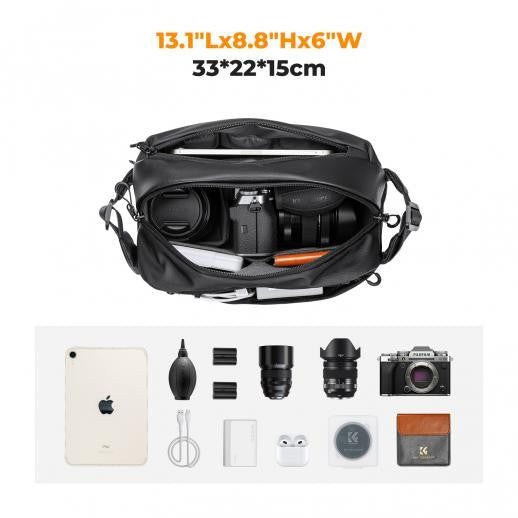 K&F CONCEPT 2 IN 1 SLINGBAG CROSSBODY SLING BAG ALPHA 10L EVERYDAY SHOULDER BAG & MULTIFUNCTION KF13.157