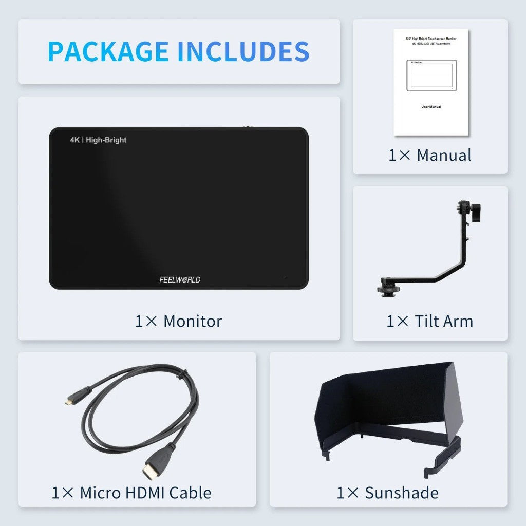 FEELWORLD F6 Plus X 5.5 inch 1600 nits High Bright Monitor (Malaysia Local Warranty)
