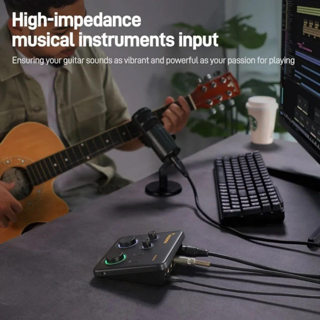 MAONO PS22 Lite USB Professional Audio Interface 24-bit / 192kHZ Phone & Computer compatible