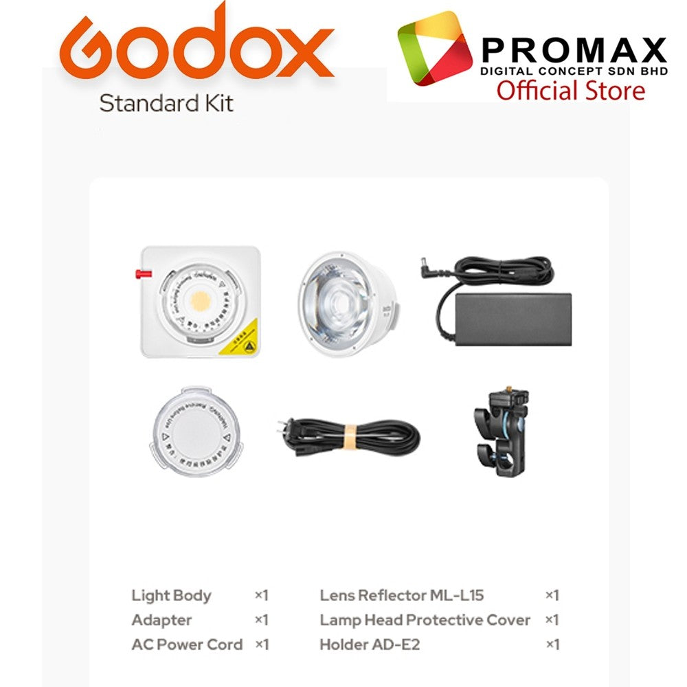 Godox ML100Bi Bi-Color Portable LED Light outdoor and indoor (2800-6500K CCT) ML100 BI White Black