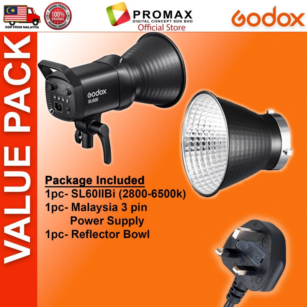 CHEAPEST! Godox SL60 II SL60IID SL60IIBi with Lantern Octa 95cm 60x90cm Softbox Stand LED Video Light for Photo Studio