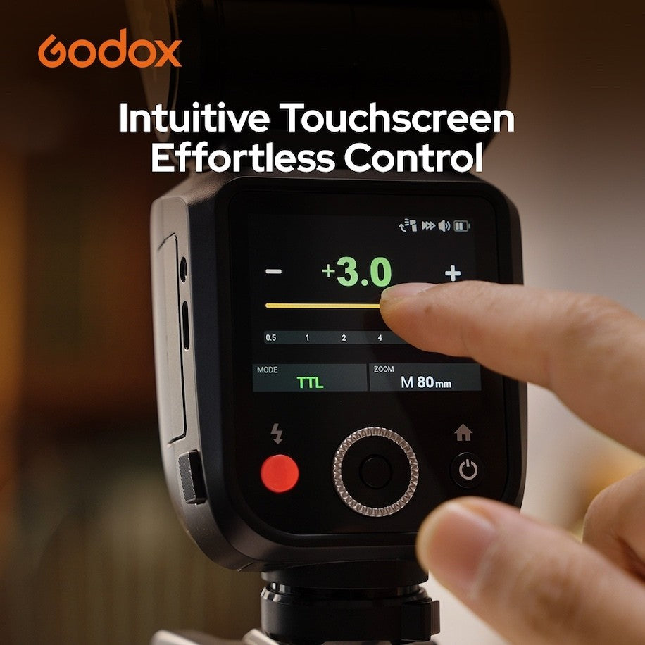 Godox V100 TTL Li-ion Round Head Camera Flash 100ws Sub Flash V100C V100S V100N V100F V100P V100O
