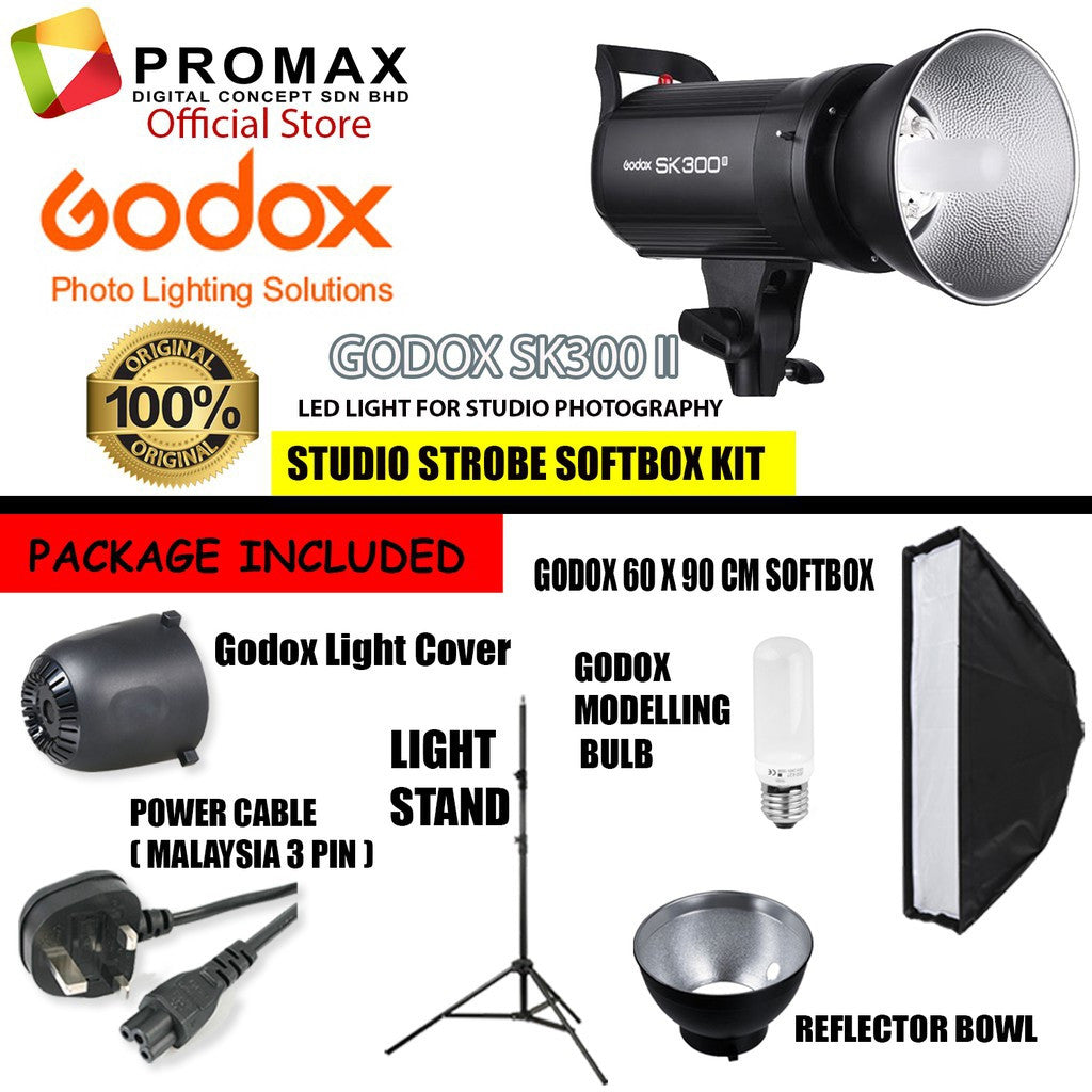 Godox SK300II SK300 II SK-300II Professional 300Ws Studio Flash Strobe Light Built-in 2.4G 5600K