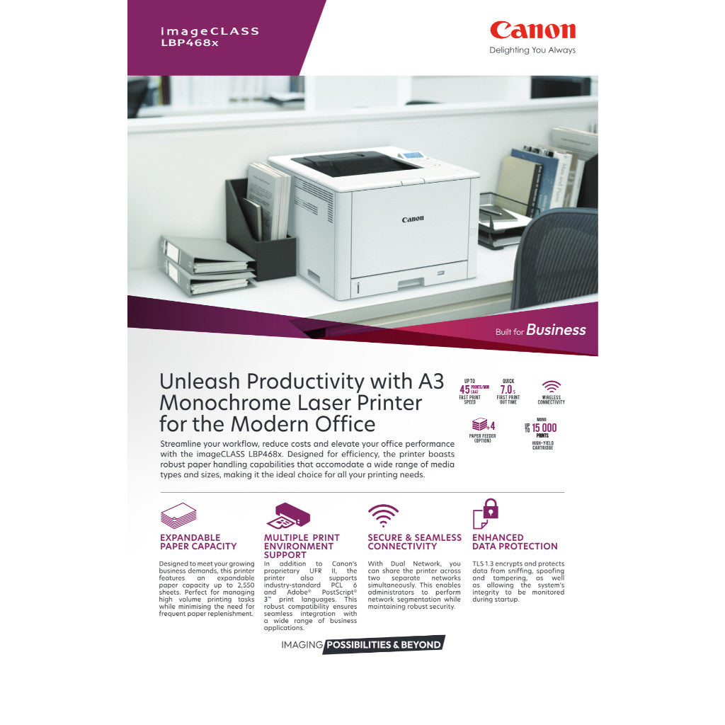 Canon image CLASS LBP468x Unleash Productivity with A3 Laser Printer Is Ready Stock!!!