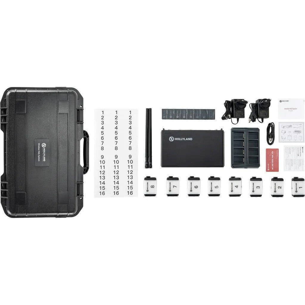 HOLLYLAND WIRELESS TALLY SYSTEM 4 LIGHTS/ 8 LIGHTS FOR VERSATILE SWITCHERS