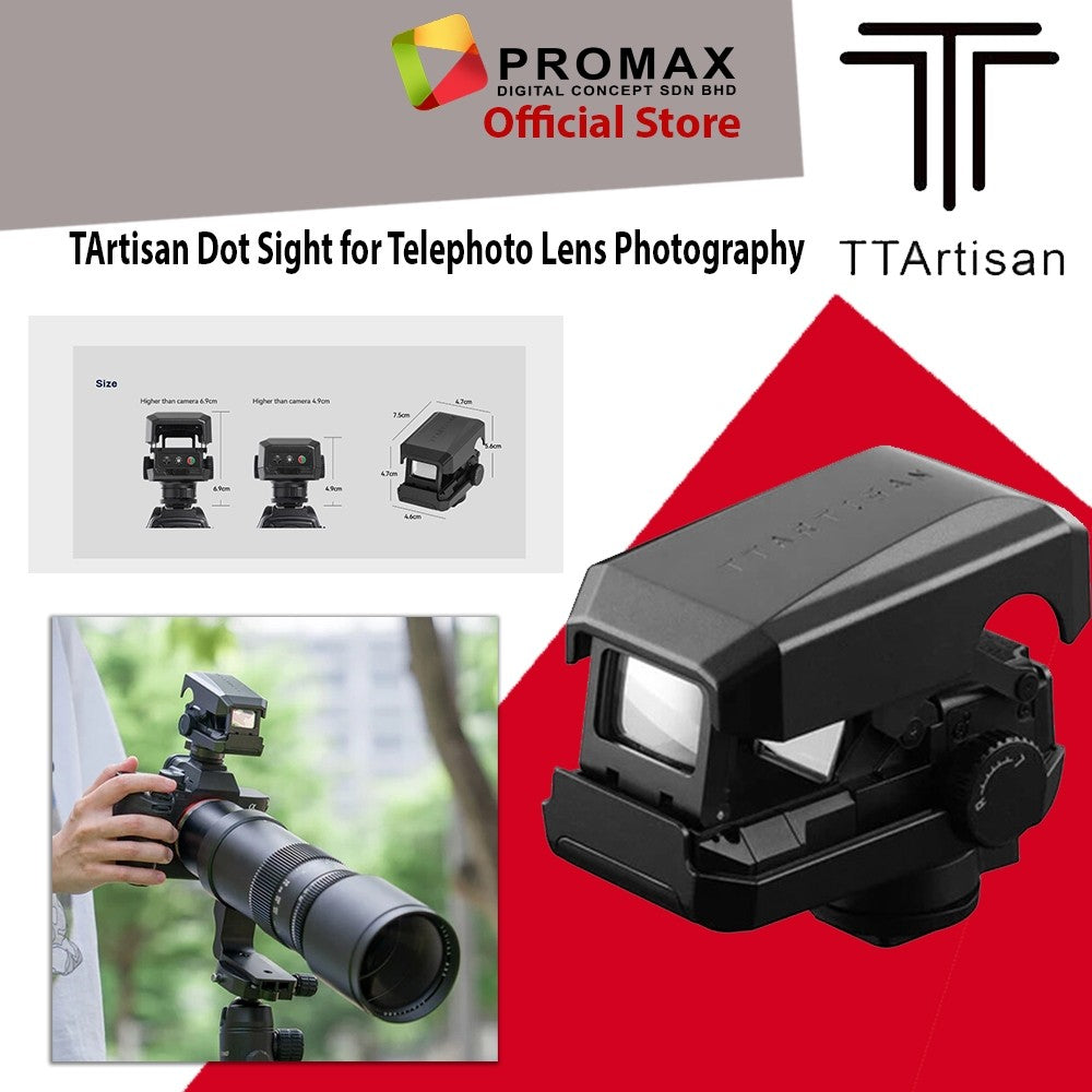 TTArtisan Dot Sight for Telephoto Lens Photography Accessories with Cold Shoe Mount Locking Design