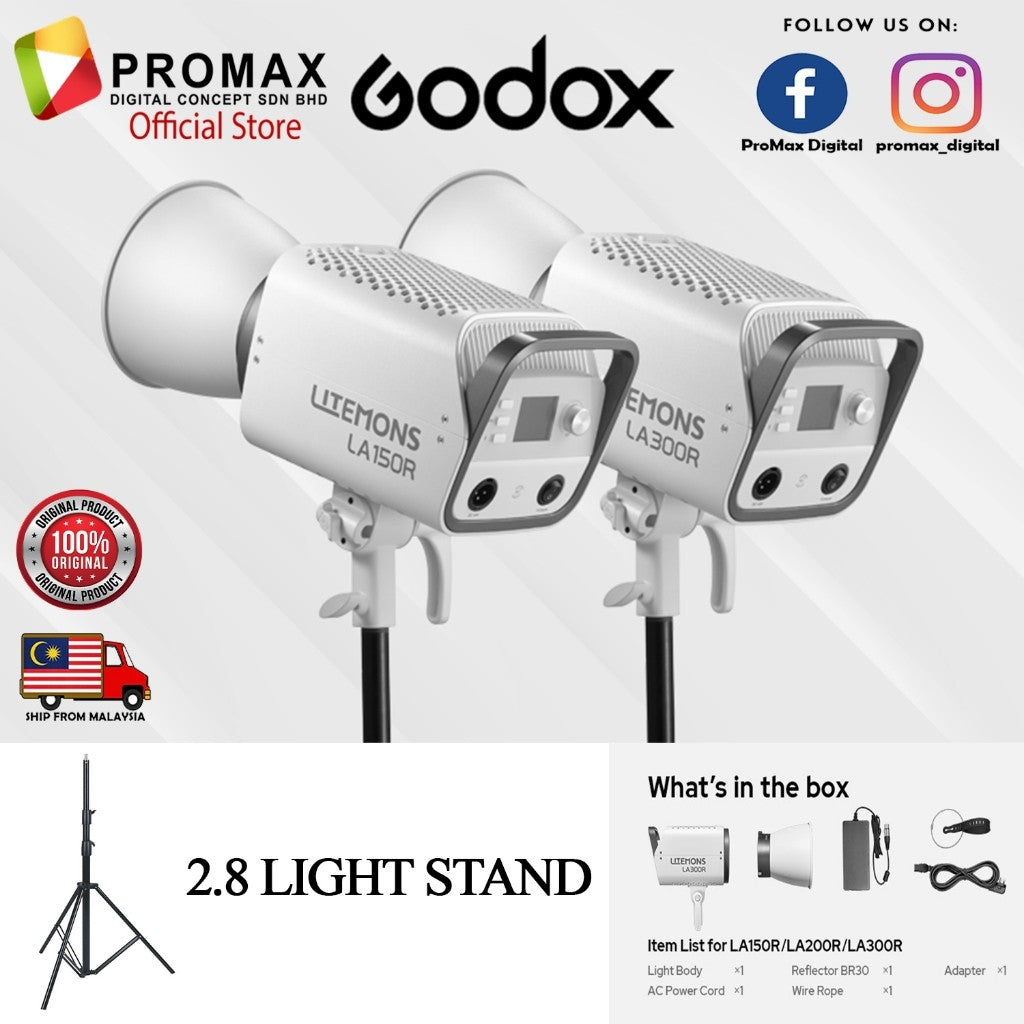 NEW!! Godox Litemons LA150R / LA300R RGB LED SET Monolight!!!