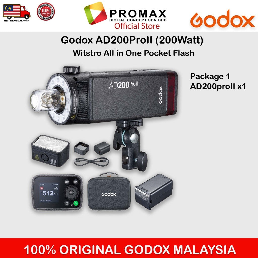 Godox AD200 Pro II TTL Pocket Flash Kit AD200PRO II GODOX AD200PROII