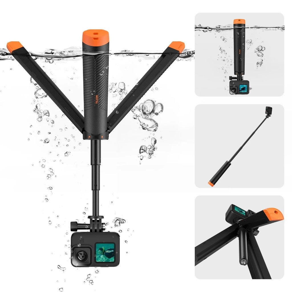 TELESIN S1-TSS-02 Floating Tripod Selfie Stick