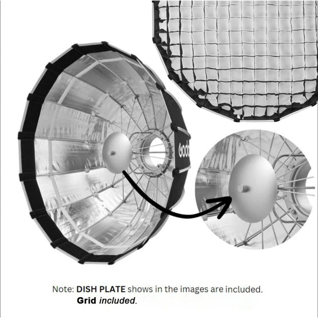 Godox S65T S85T S105T S120T S65W S85W S105W S120W Kit include Dish & Grid Quick Release Umbrella Softbox ST/SW KIT
