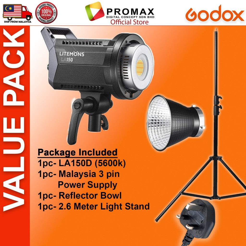 CHEAPEST! Godox LA150 LA150D LA150Bi with Lantern Octa 95cm 60x90cm Softbox Stand LED Video Light for Photo Studio
