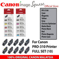 Canon PFI-5100 Ink Cartridges Full Set 10pcs ( MBK/PBK/C/Y/M/PM/PC/GY/CO/RD ) For Canon PIXMA PRO 310