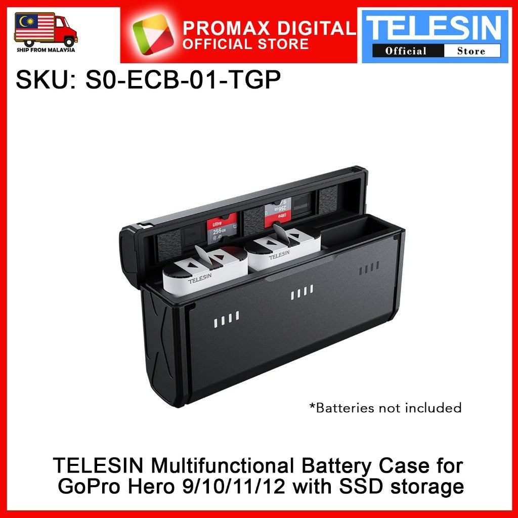 TELESIN Multifunctional Battery Charging Case