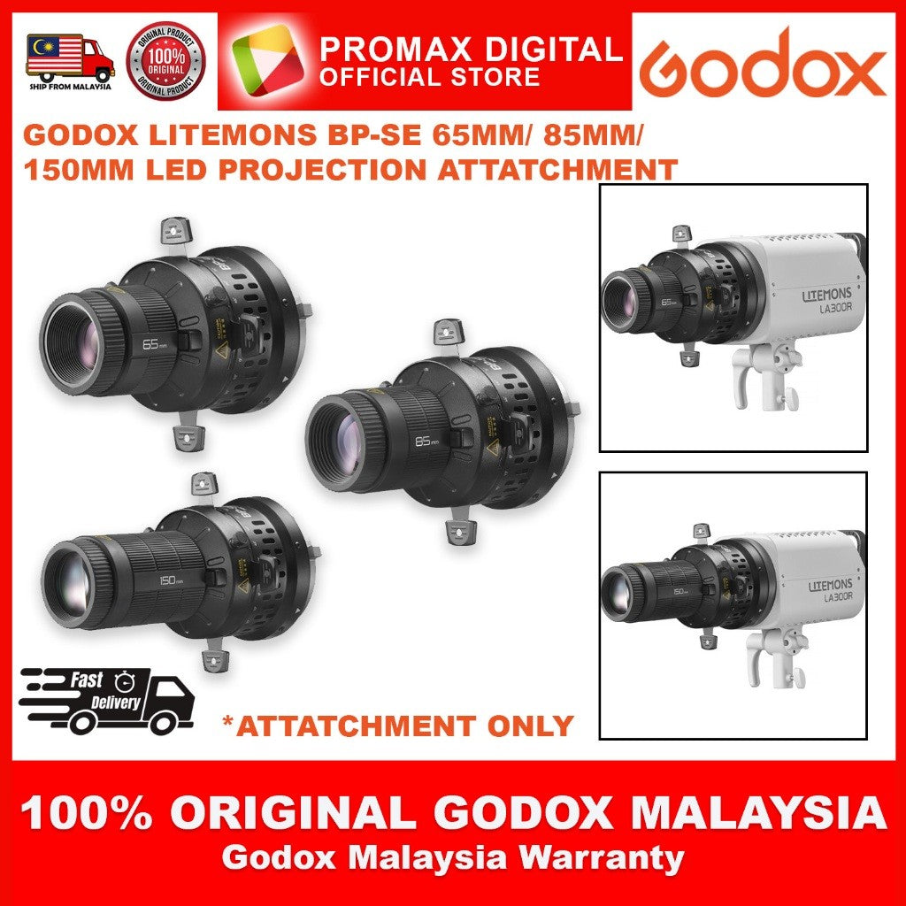 GODOX LITEMONS BP-SE 65MM / 85MM / 150MM LED PROJECTION ATTATCHMENT GODOX LITEMONS