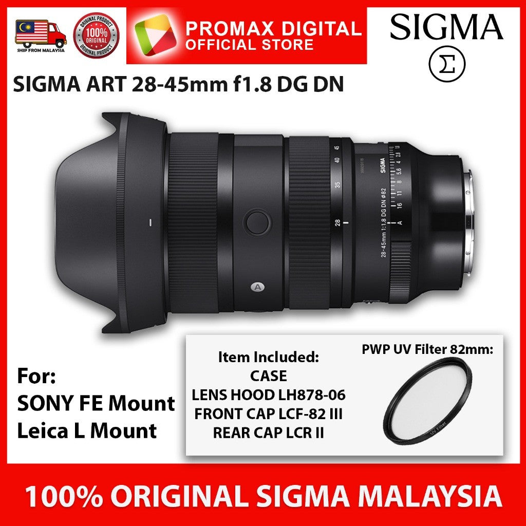 Sigma 28-45mm f1.8 DG DN Art Lens Full Frame Mirrorless Zoom (Sony E)