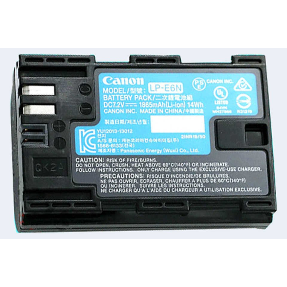 Canon LP-E6n lpe6n E6n Battery Pack EOS R, 5d4, 5d3, 5d2, 5ds, 5dsr, 6d, 6d2, 7d, 7d2, 90D, 80D, 70D, 60D