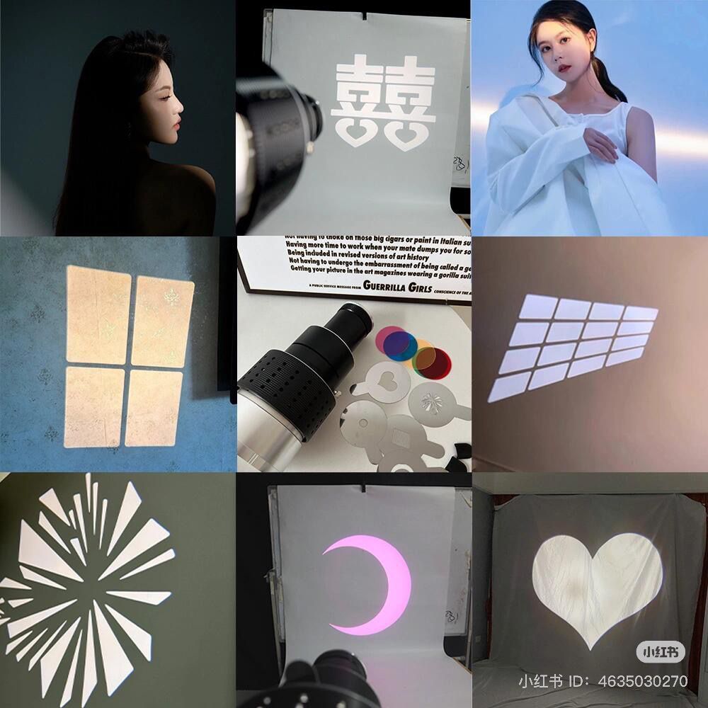 PROMAX Projection attachment MM-06 Pro  with 35pcs Gobo + Colour Gel with Bowens mount for Godox, Nanlite and Aputure