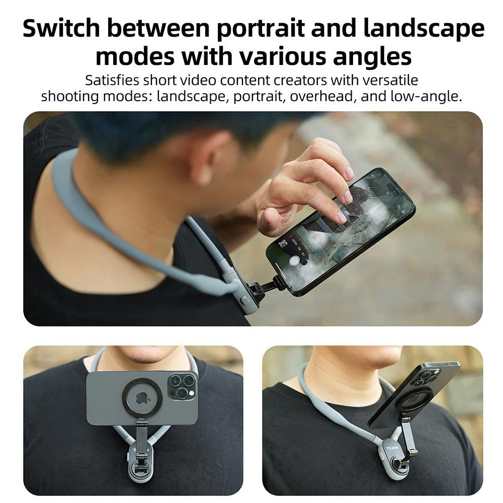 TELESIN MNM-001 MNM-002 Max Version Magnetic Neck Mount For Phones Quick Release Mag Safe Magnet