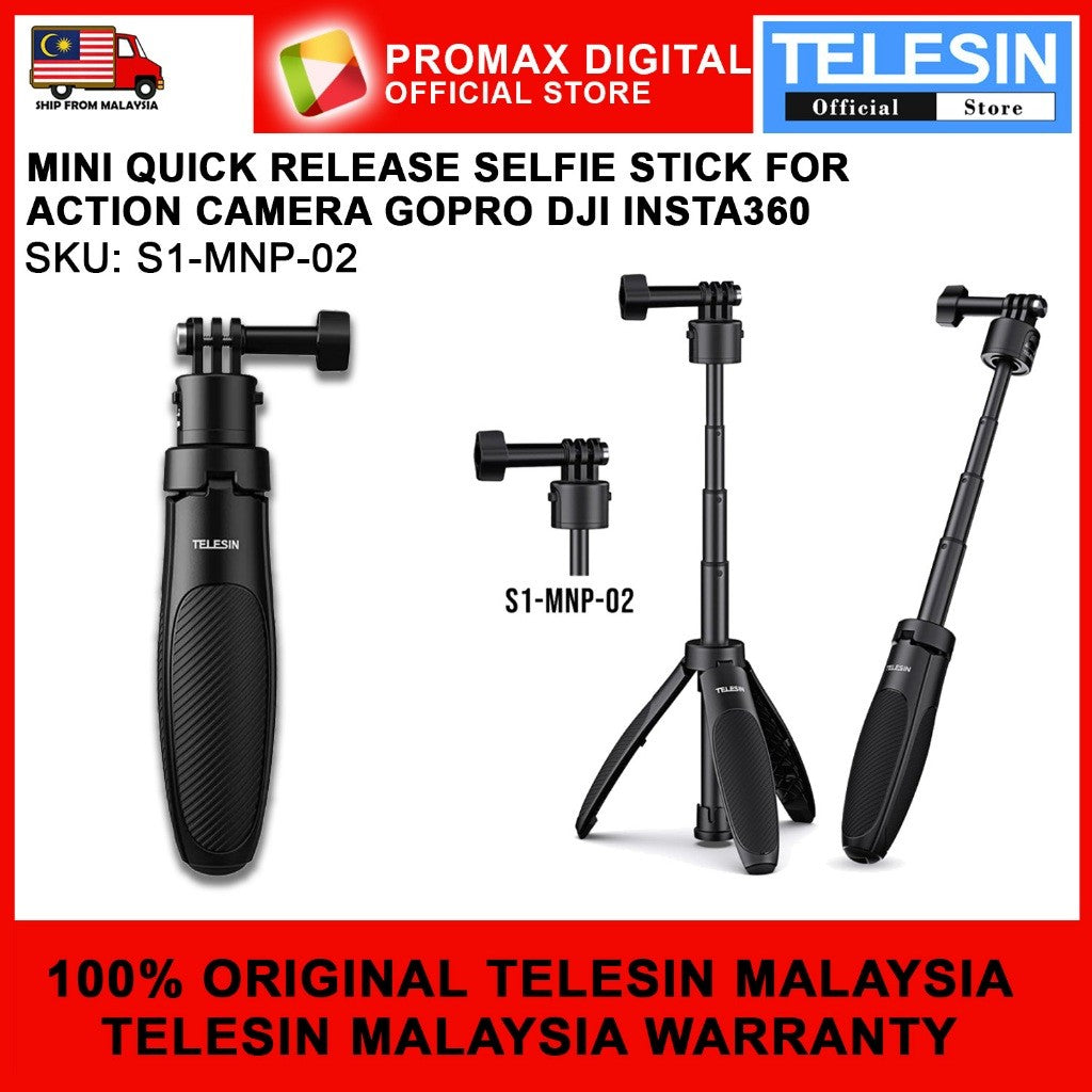Telesin S1-MNP-02 Mini Quick Release Selfie Stick