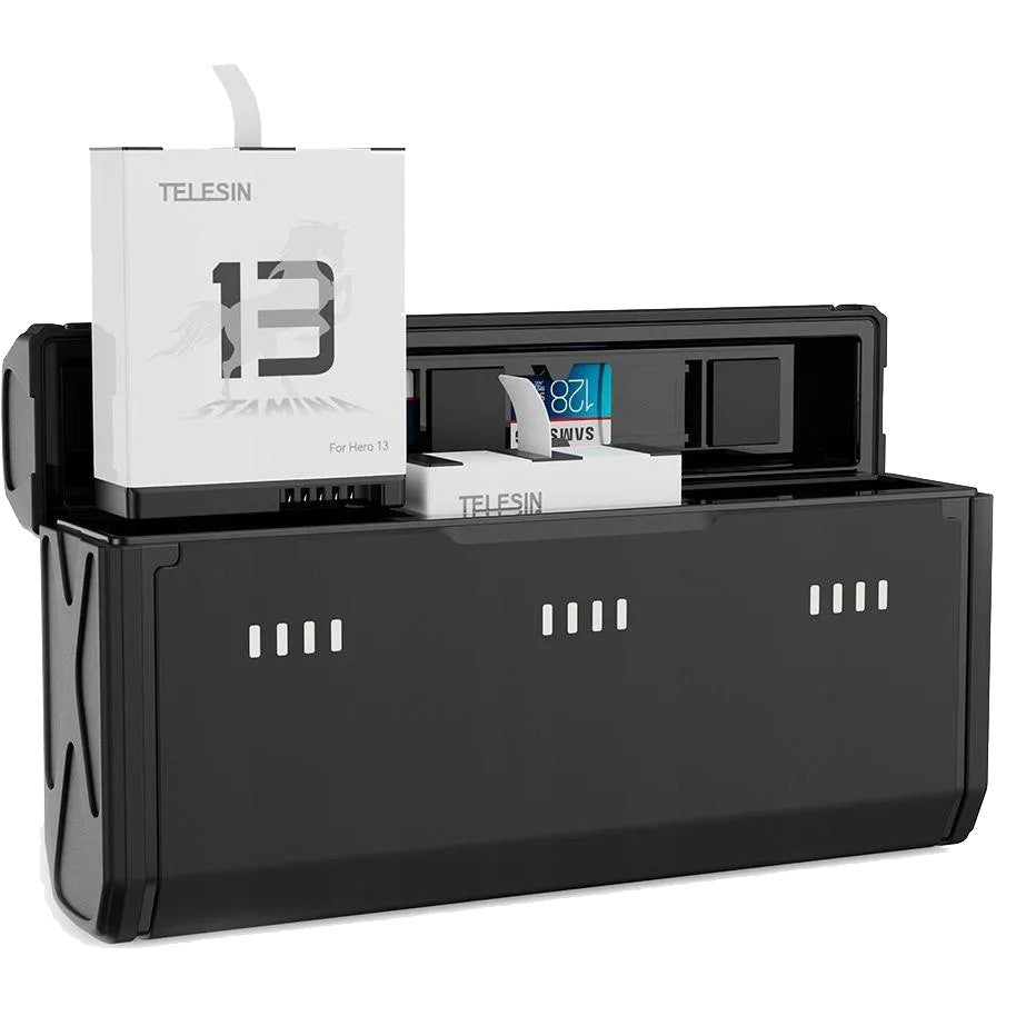 TELESIN S0-ECB-12-TGP GOPRO HERO 13 CHARGING CASE WITH 2 PCS HERO 13 STAMINA BATTERY