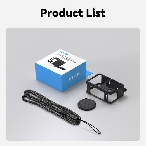 TELESIN S6-PTC-11 SILLICONE BODY CASE AND LENS COVER FOR DJI OSMO ACTION 6 CAMERA CASE