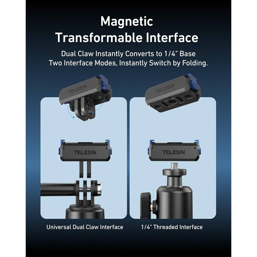 TELESIN S7-JBK-25-TDJ QUICK RELEASE BASE SPRING CLIP MOUNT FOR DJI OSMO NANO AND ACTION 6