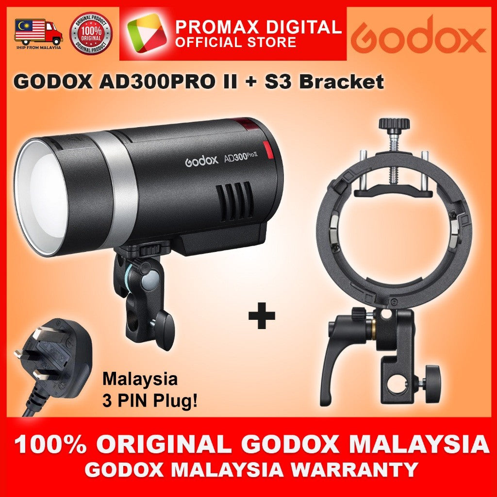 Godox AD300PROII OUTDOOR FLASH BATTERY POWERED WIRELESS TTL STROBE AD300 PRO 2 II