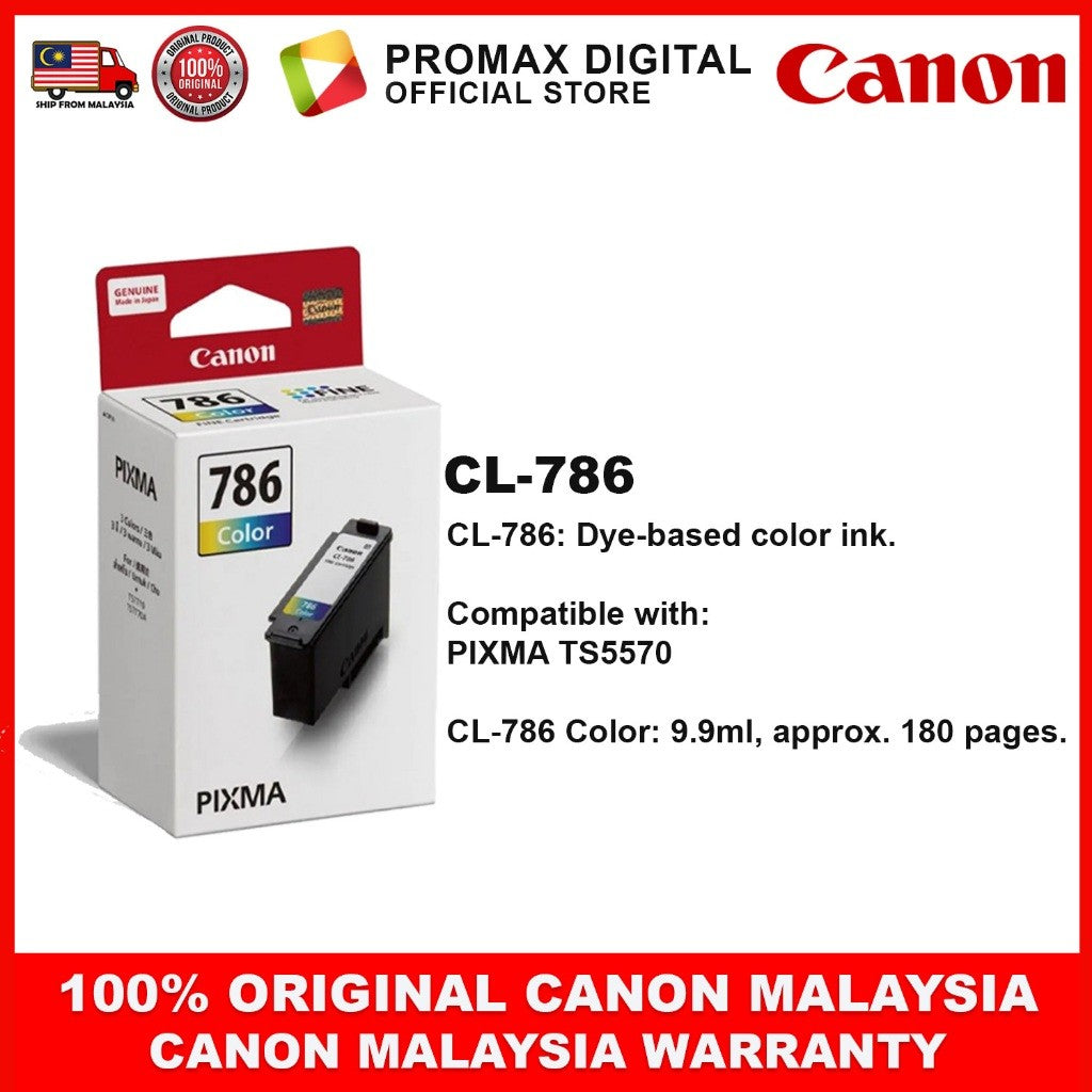 CANON PG-795 CL-786 PG-795XL CL-786XL INK BLACK CYAN MAGENTA YELLOW PRINTER INK TS5570 TS7770