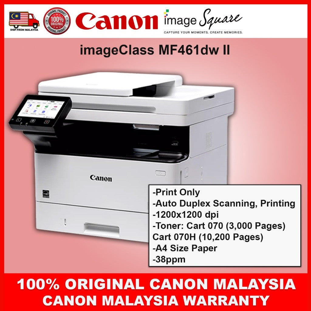 CANON imageCLASS MF461dw II MF465dw II Monochrome Laser Printer Print Scan Copy