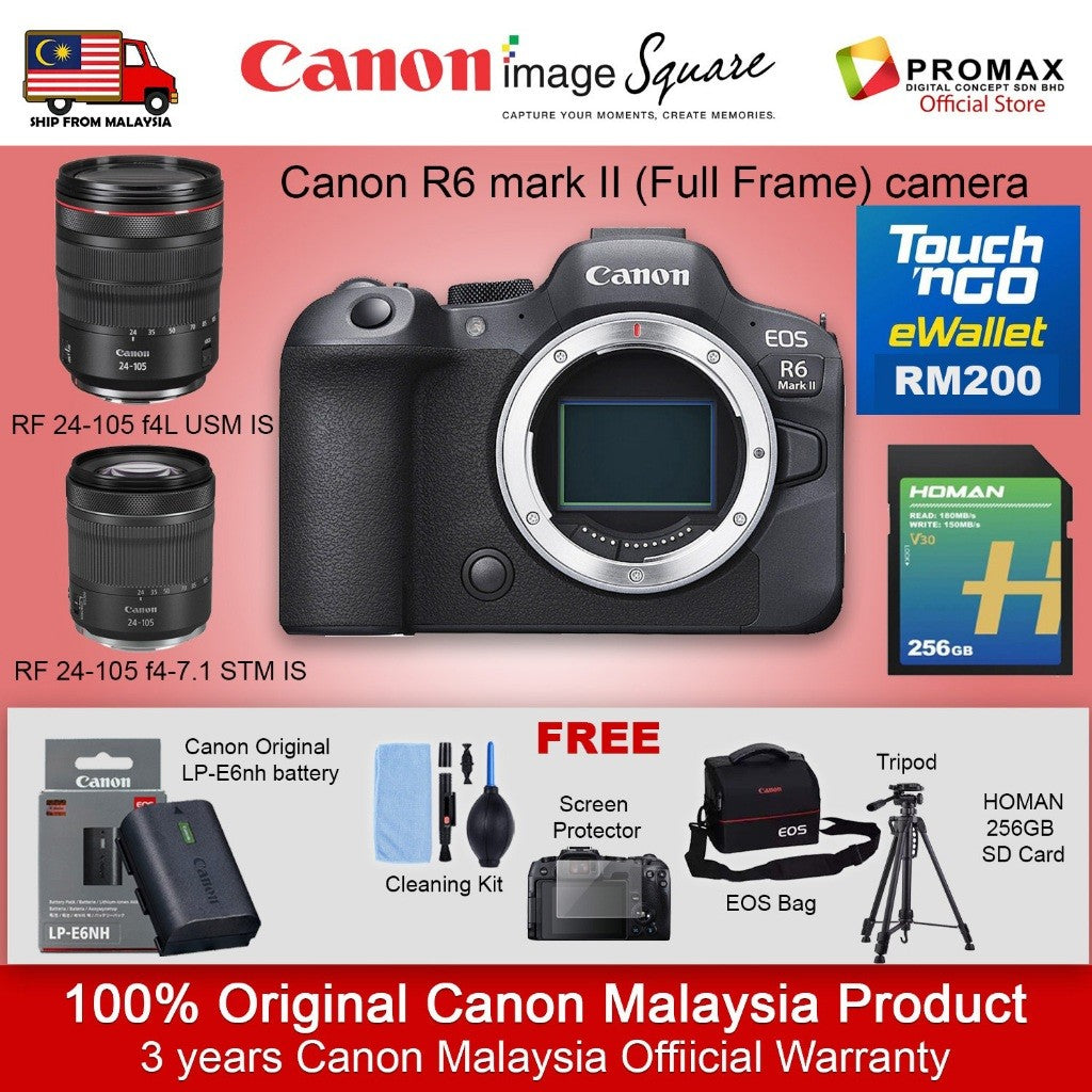 Canon EOS R6 II R6II Full Frame mirrorless camera R6 MKII (Canon Malaysia 3 years warranty)