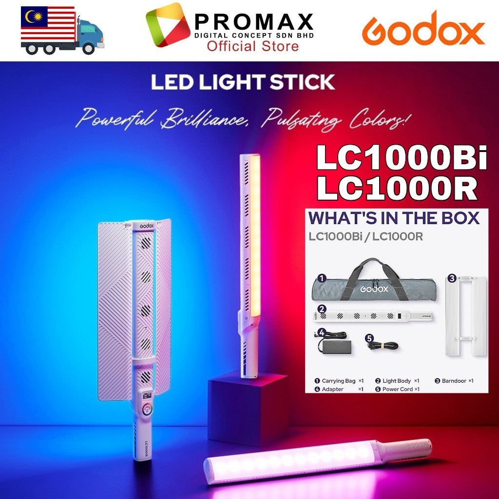 Godox LC1000R LC1000Bi Handheld RGB Light Stick LED Video Light Wand 2500K-8500K